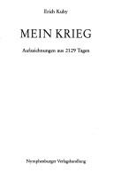 Cover of: Mein Krieg: Aufzeichnungen aus 2129 Tagen