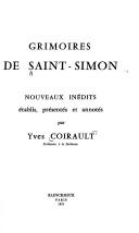 Cover of: Grimoires de Saint-Simon: nouveaux inédits