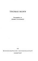 Cover of: Thomas Mann by hrsg. von Helmut Koopmann.
