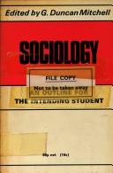 Cover of: Sociology: an outline for the intending student