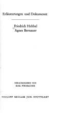 Cover of: Friedrich Hebbel, Agnes Bernauer by herausgegeben von Karl Pörnbacher.