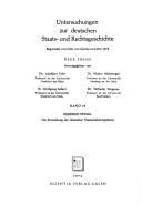 Cover of: Die Entstehung der deutschen Stammesherzogtümer am Anfang des 10. Jahrhunderts by Herfried Stingl