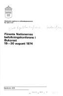 Förenta nationernas befolkningskonferens i Bukarest 19-30 augusti 1974