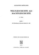 Cover of: Die Weltstellung des deutschen Reiches by Alexander Cartellieri