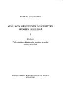 Cover of: Monikon genetiivin muodostus suomen kielessä by Heikki Paunonen