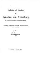 Cover of: Geschichte und Genealogie der Dynasten von Westerburg aus Urkunden und anderen archivalischen Quellen