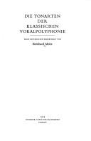 Die Tonarten der klassischen Vokalpolyphonie by Meier, Bernhard