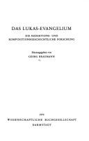 Cover of: Das Lukas-Evangelium: die redaktions- u. kompositionsgeschichtl. Forschung