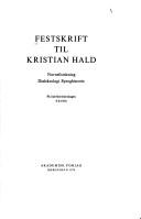 Festskrift til Kristian Hald by Kristian Hald