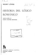 Cover of: Historia del léxico románico