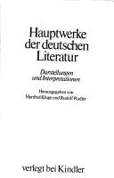 Cover of: Hauptwerke der deutschen Literatur: Darstellungen u. Interpretationen