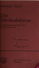 Cover of: Das Schicksalsdrama by Herbert Kraft