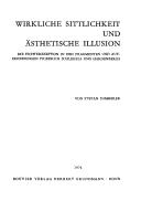 Cover of: Wirkliche Sittlichkeit und ästhetische Illusion: die Fichterezeption in den Fragmenten und Aufzeichnungen Friedrich Schlegels und Hardenbergs