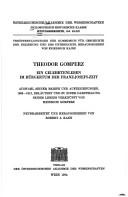 Cover of: Theodor Gomperz by Theodor Gomperz, Theodor Gomperz