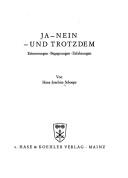 Cover of: Ja, nein und trotzdem: Erinnerungen, Begegnungen, Erfahrungen
