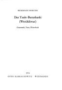 Das Yasin-Burushaski (Werchikwar) by Berger, Hermann