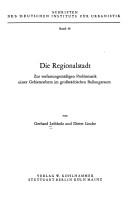Cover of: Die Regionalstadt by Gerhard Leibholz