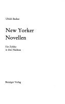 Cover of: New Yorker Novellen: ein Zyklus in drei Nächten