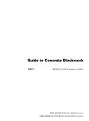 Guide to concrete blockwork by Michael Terence Gage