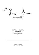 Cover of: Thomas Mann, sehr menschlich by Richard Carstensen