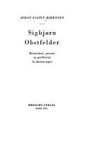 Sigbjørn Obstfelder by Johan Faltin Bjørnsen