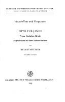 Prosa, Gedichte, Briefe by Otto Zur Linde