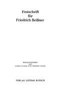 Cover of: Festschrift für Friedrich Beissner