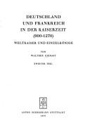Cover of: Deutschland und Frankreich in der Kaiserzeit (900-1270) by Walther Kienast