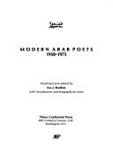Cover of: Modern Arab poets, 1950-1975