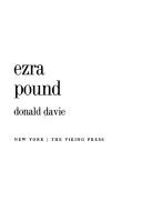 Cover of: Ezra Pound by Davie, Donald., Donald Davie