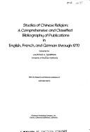 Cover of: Studies of Chinese religion | Laurence G. Thompson