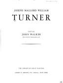 Cover of: Joseph Mallord William Turner