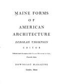 Cover of: Maine forms of American architecture