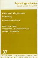 Cover of: Emotional expression in infancy: a biobehavioral study