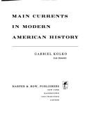 Cover of: Main currents in modern American history