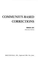 Cover of: Community-based corrections