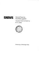 Cover of: The terror of the snows: selected poems