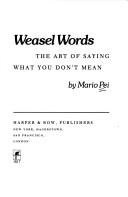 Weasel words by Mario Pei