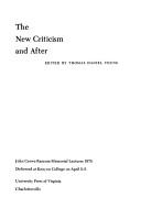 Cover of: The New criticism and after
