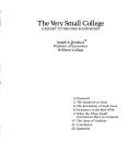 Cover of: very small college | Joseph A. Kershaw