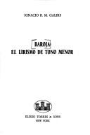 Cover of: Baroja, el lirismo de tono menor