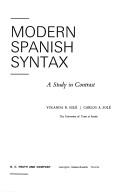 Modern Spanish syntax by Yolanda R. Solé