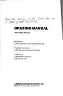 Brazing manual by American Welding Society. Committee on Brazing and Soldering.