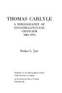 Cover of: Thomas Carlyle by Rodger L. Tarr