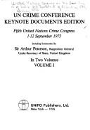 Keynote documents by United Nations Congress on the Prevention of Crime and the Treatment of Offenders (5th 1975 Geneva, Switzerland)