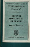 Cover of: Defence mechanisms of plants