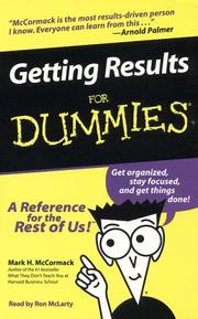 Cover of: Getting Results for Dummies by 