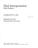 Oral interpretation by Charlotte I. Lee