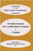 Cover of: On integral functionals with a variable domain of integration