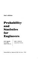 Cover of: Probability and statistics for engineers